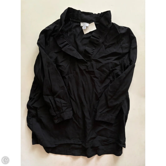 Top Long Sleeve By Crown And Ivy In Black, Size: M