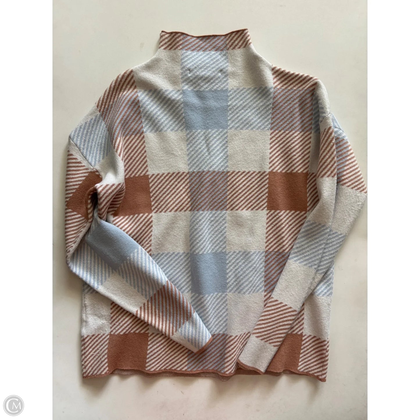 Sweater By Tahari In Plaid Pattern, Size: M