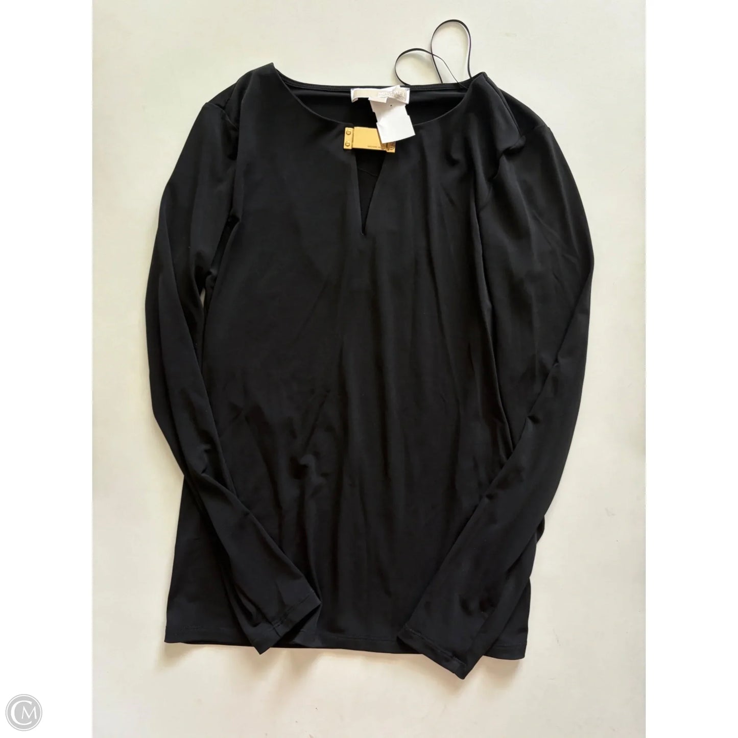 Blouse Designer By Michael Kors In Black, Size: S