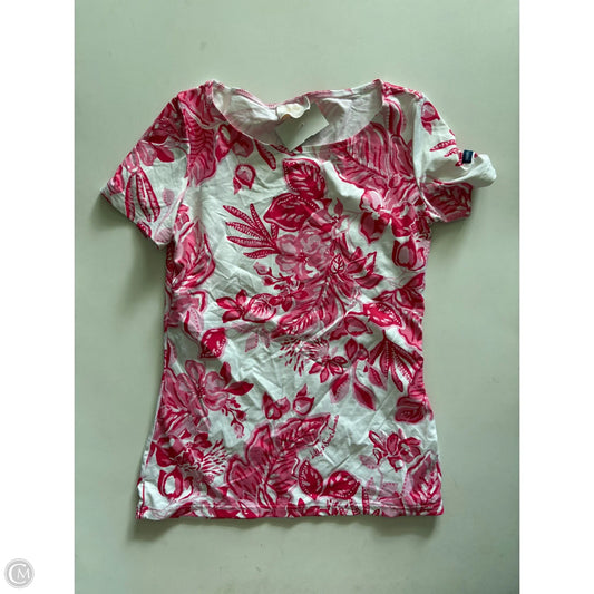 Top Short Sleeve Designer By Lilly Pulitzer In Pink, Size: 4