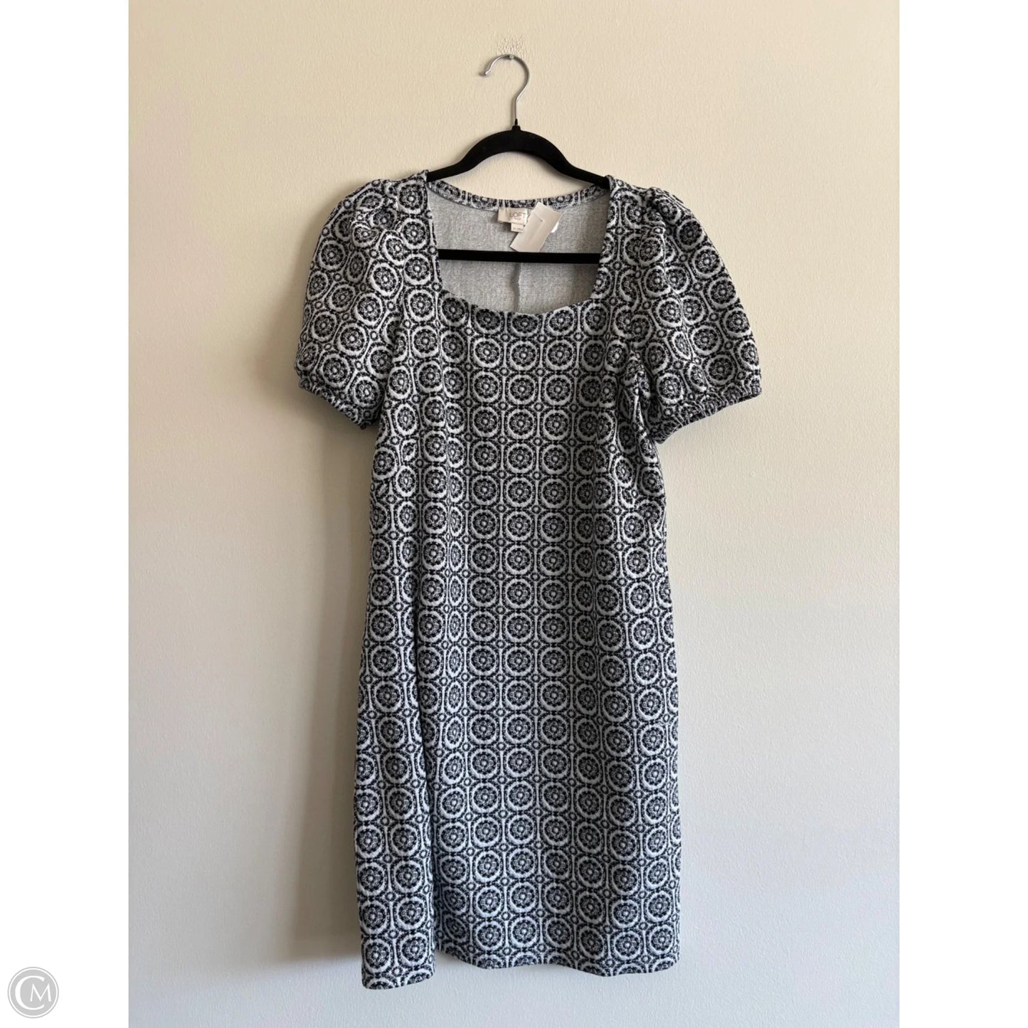 Dress Casual Midi By Loft In Black & White, Size: Xs