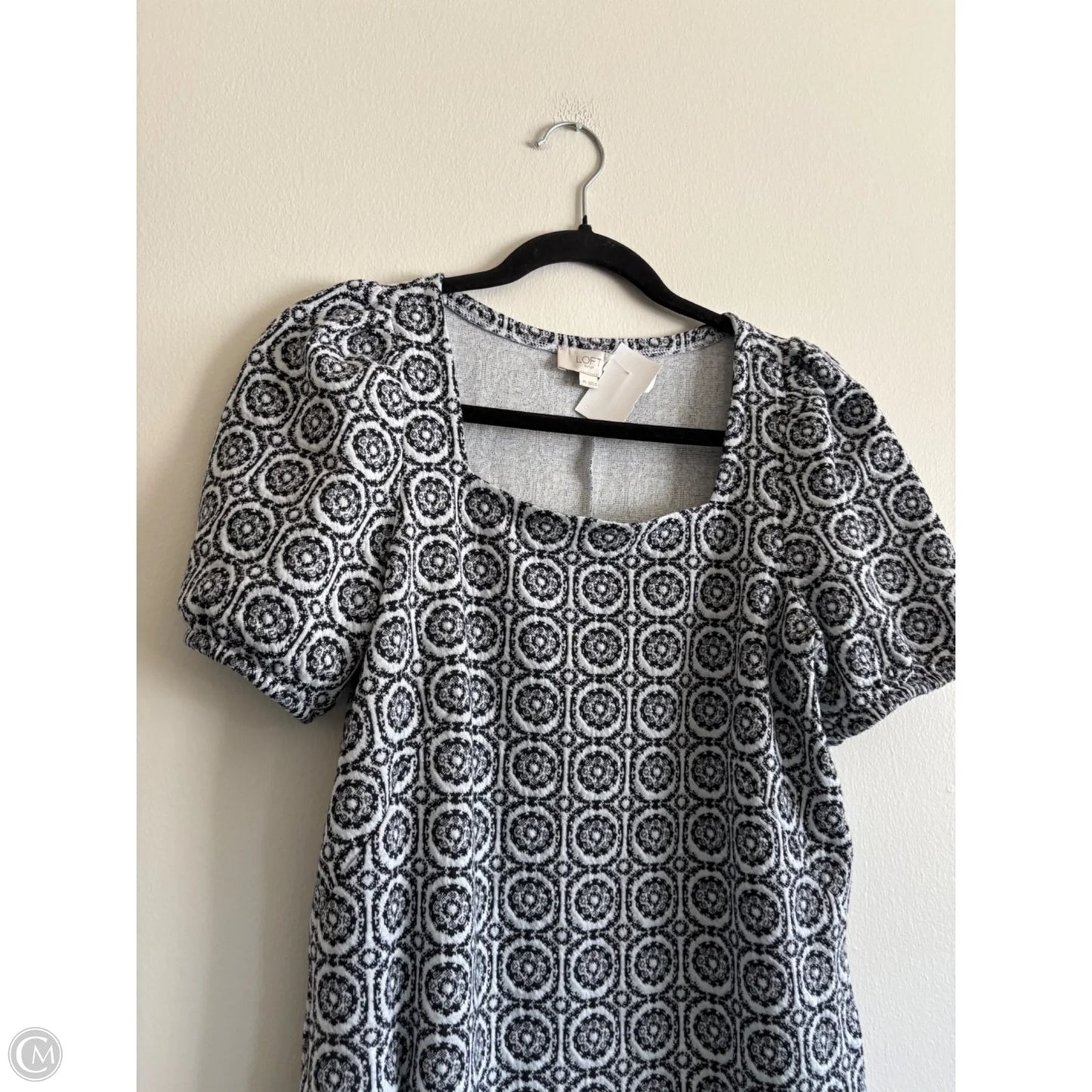 Dress Casual Midi By Loft In Black & White, Size: Xs