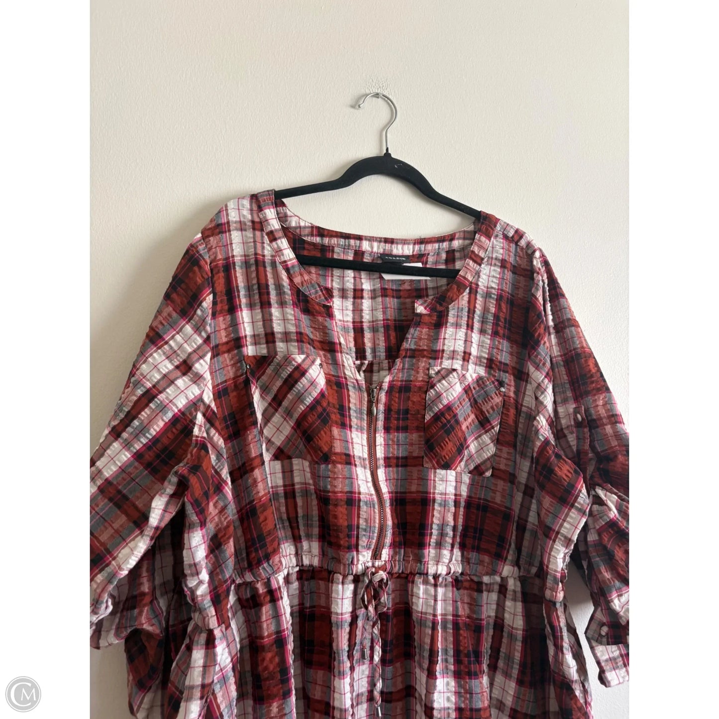 Dress Casual Midi By Torrid In Plaid Pattern, Size: 3x