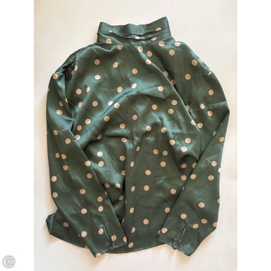 Blouse Long Sleeve By Zara In Polkadot Pattern, Size: M