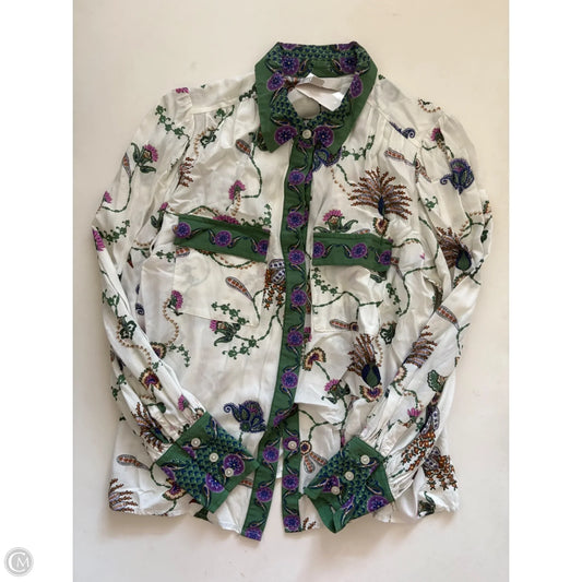 Top Long Sleeve By Loft In Floral Print, Size: S