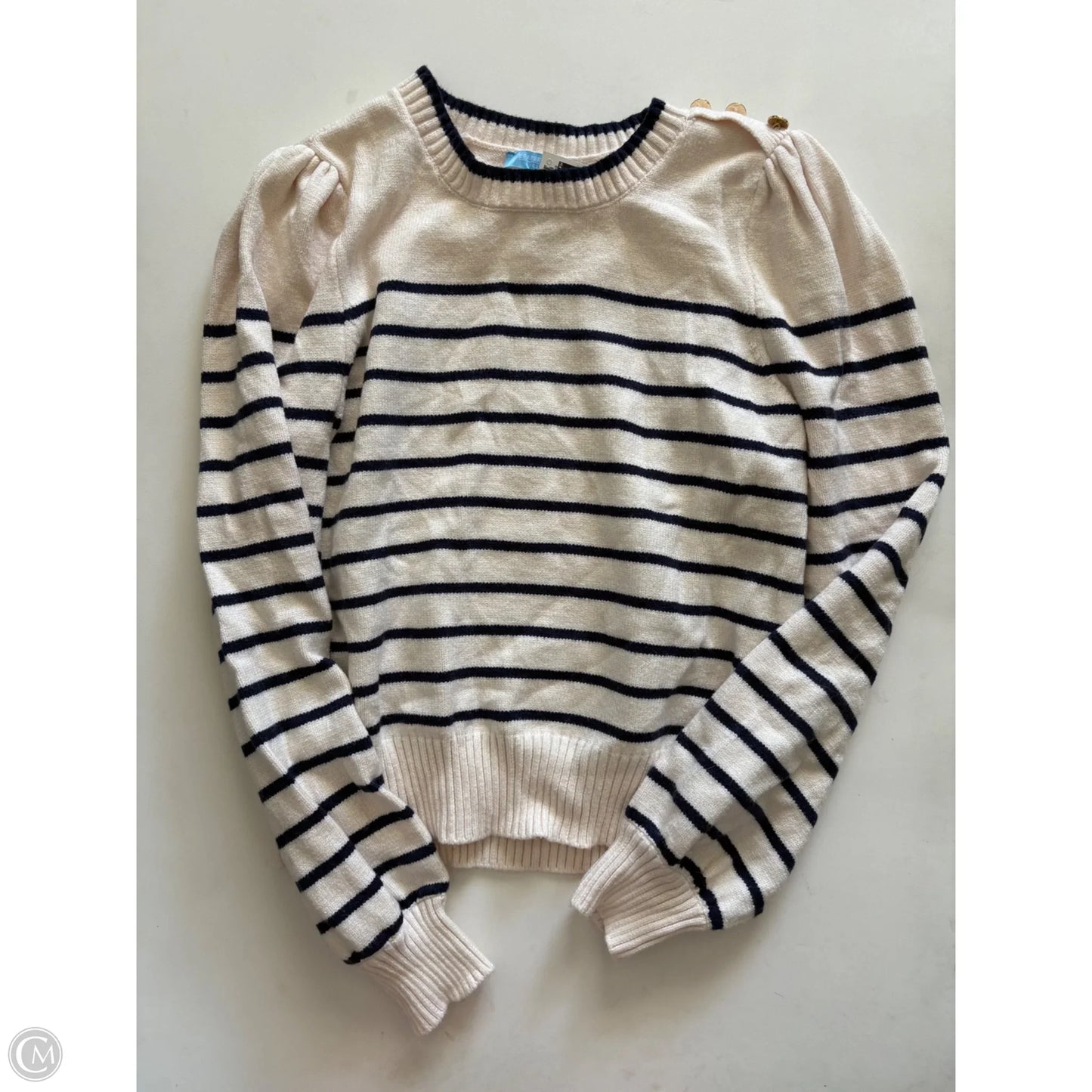 Sweater By Draper James Rsvp In Striped Pattern, Size: L