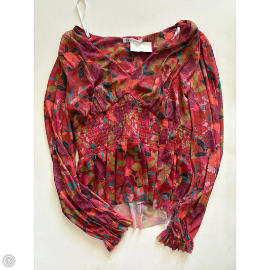 Blouse Long Sleeve By Dr2 In Floral Print, Size: M