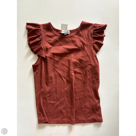 Top Short Sleeve By Michael Stars In Brown, Size: M