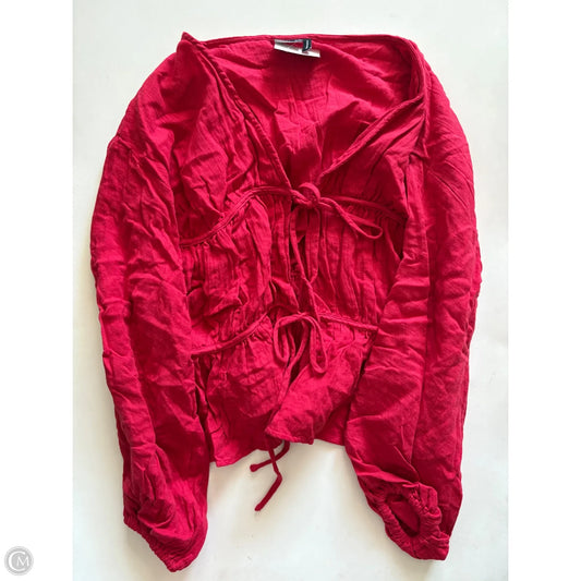 Top Long Sleeve By Asos In Red, Size: L