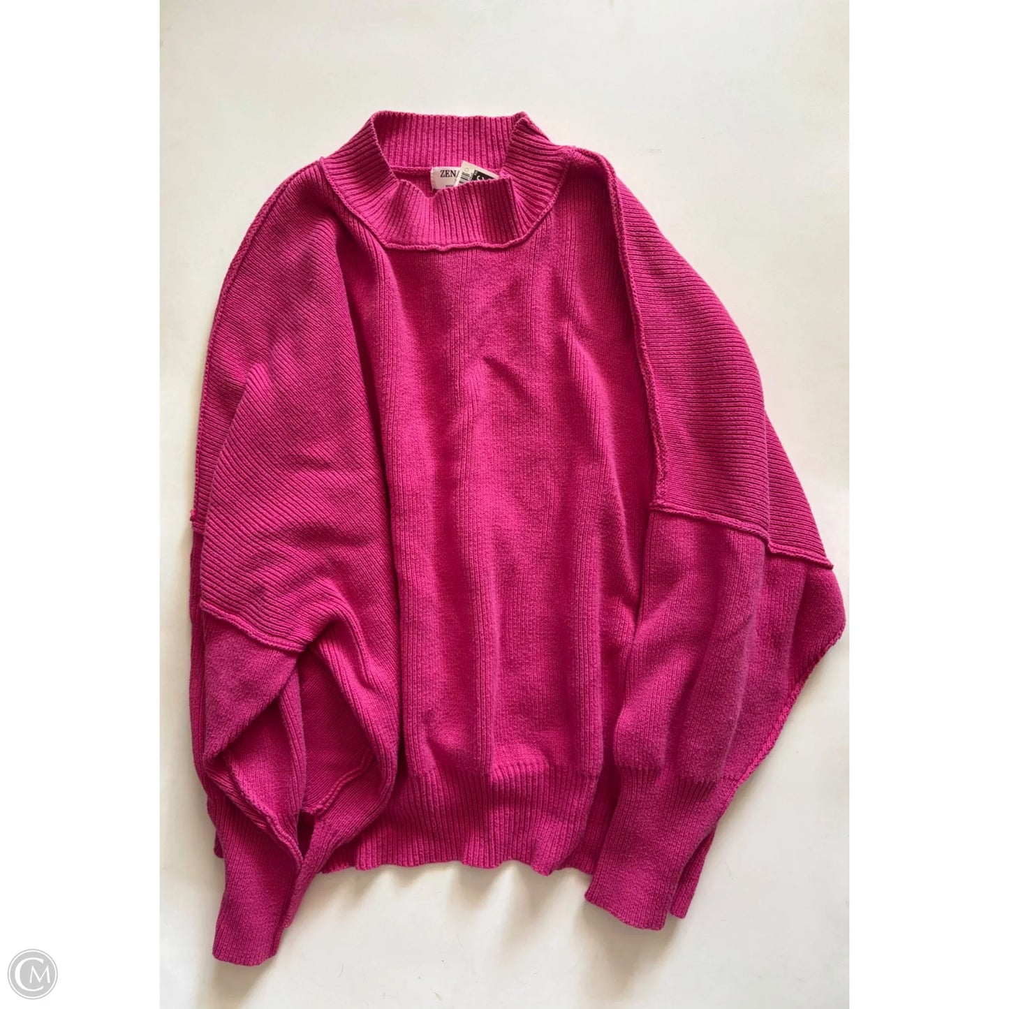 Sweater By Zenana In Pink, Size: L