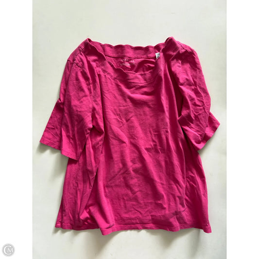 Top Short Sleeve By Talbots In Pink, Size: L