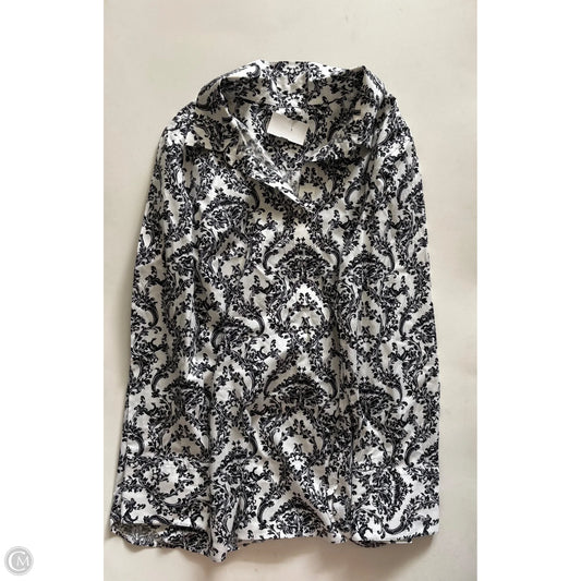 Top Long Sleeve By Talbots In Black & White, Size: 16