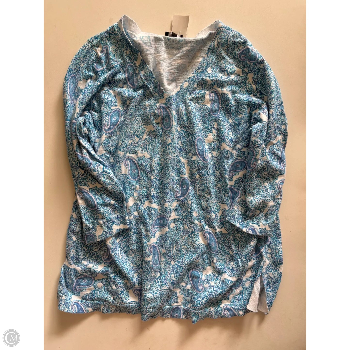 Sweater By Talbots In Blue, Size: 1x