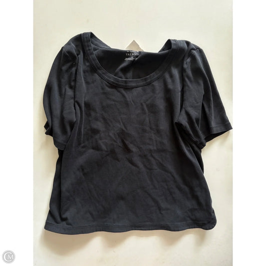 Top Short Sleeve By Talbots In Black, Size: Xl