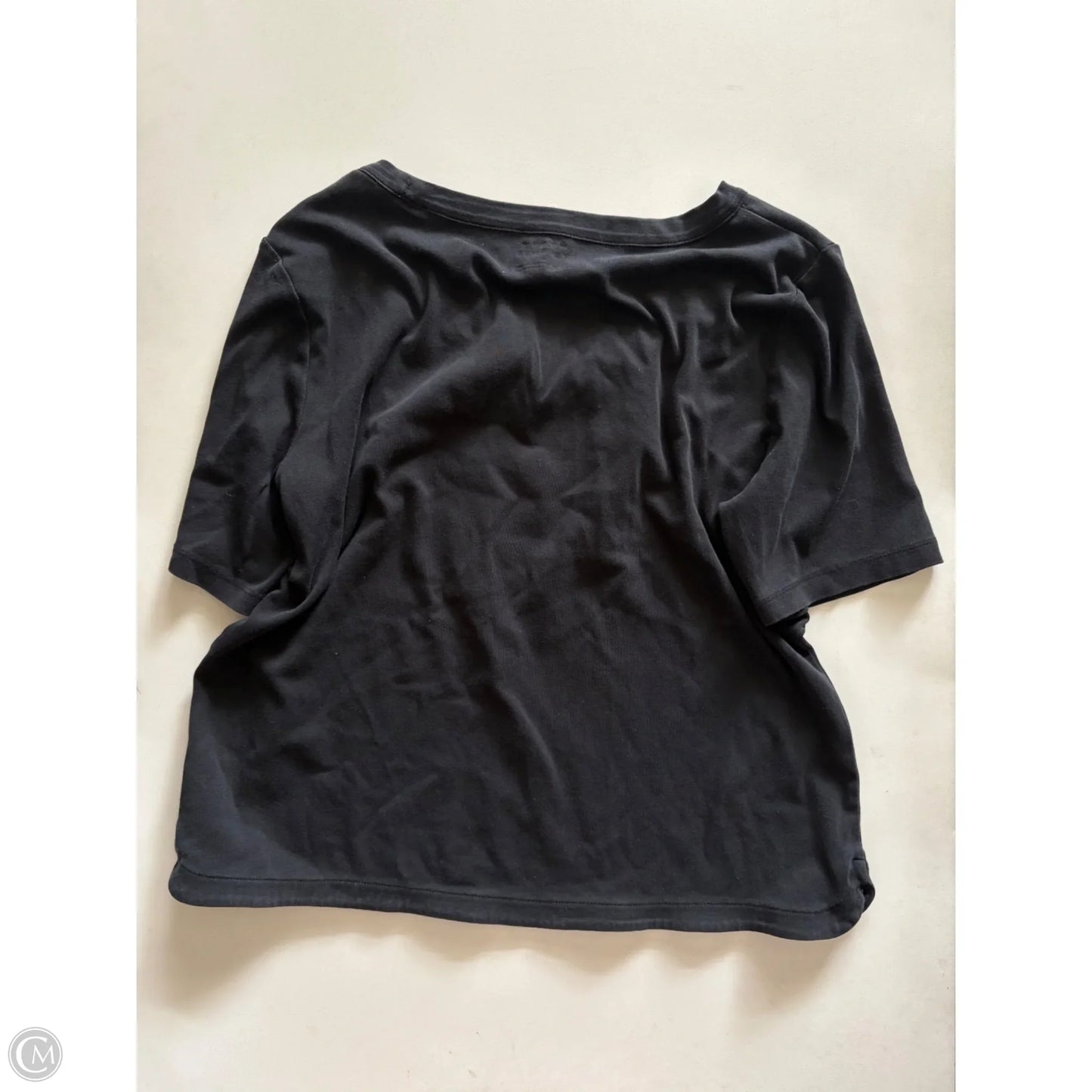 Top Short Sleeve By Talbots In Black, Size: Xl