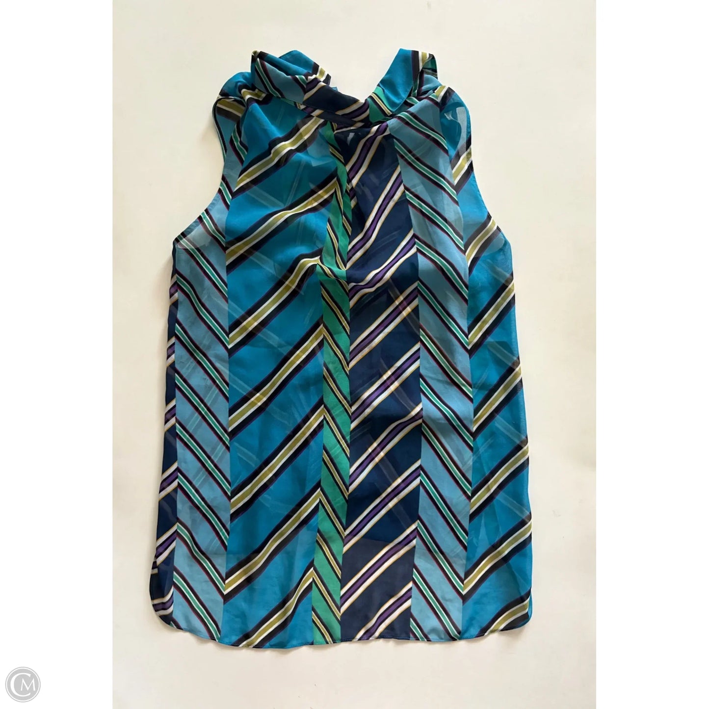 Blouse Sleeveless By Cabi In Blue, Size: S