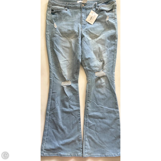 Jeans Wide Leg By Kancan In Blue, Size: 20