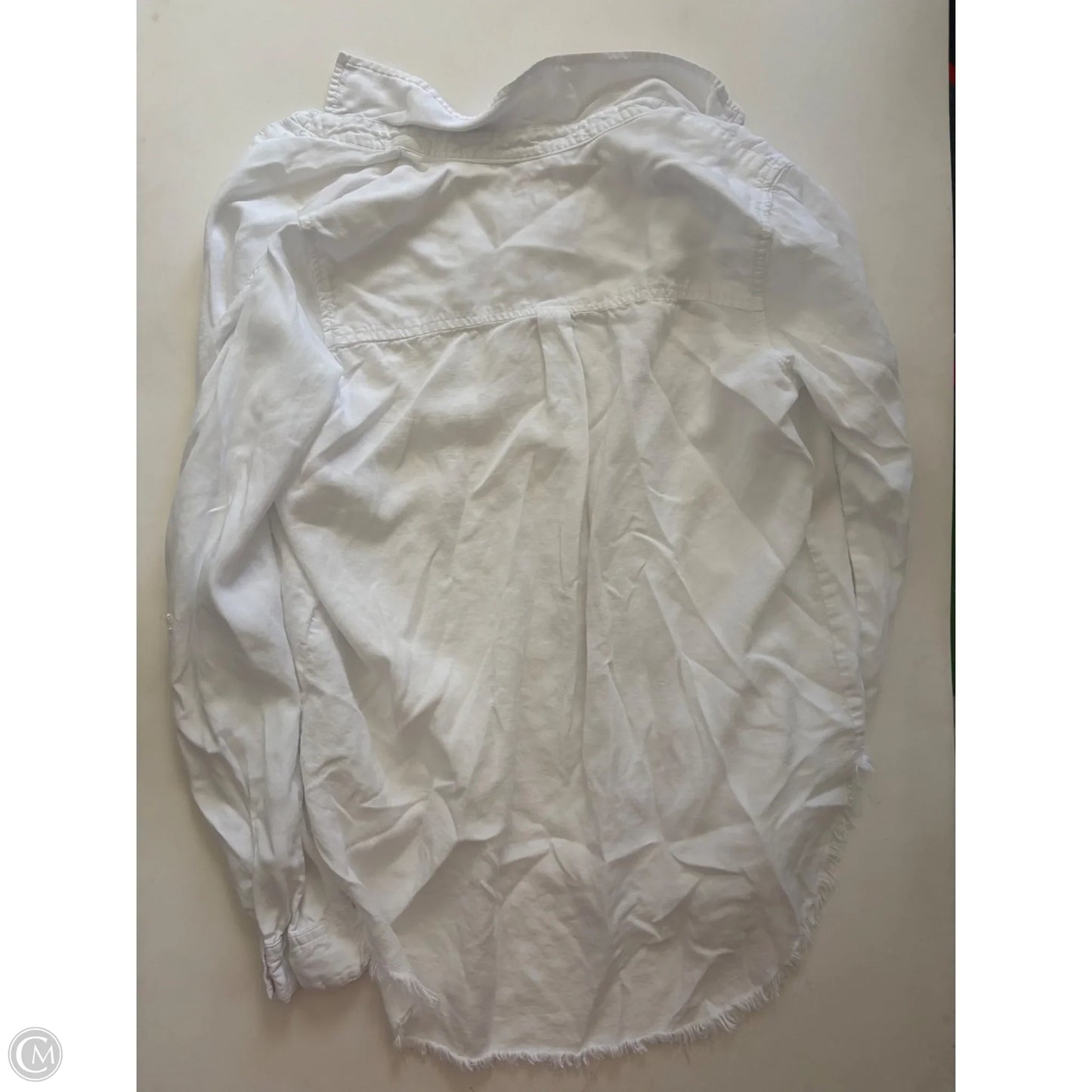 Top Long Sleeve By T & S  In White, Size: S