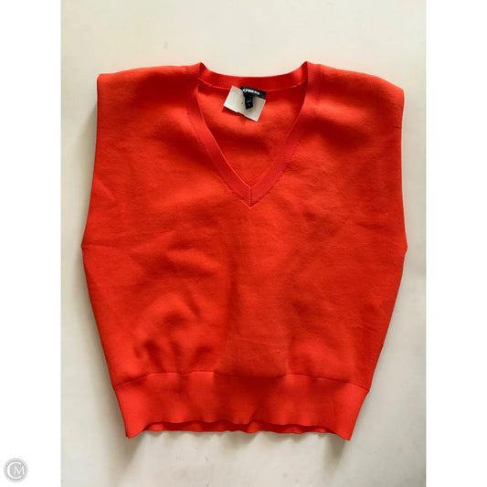 Vest Sweater By Express In Orange, Size: M