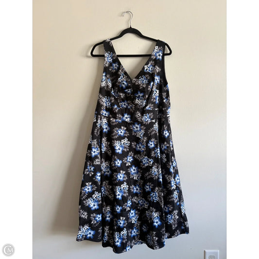 Dress Casual Maxi By Torrid In Black & Blue, Size: 16