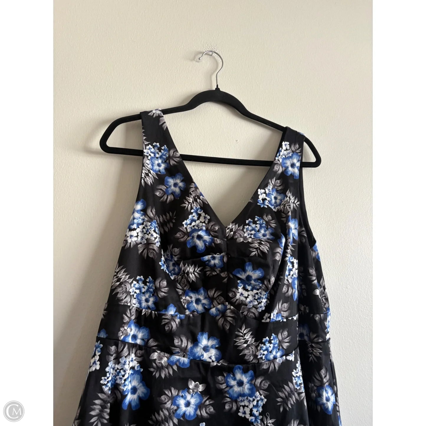 Dress Casual Maxi By Torrid In Black & Blue, Size: 16