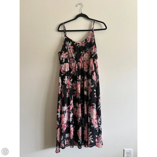 Dress Casual Midi By Torrid In Floral Print, Size: Xl