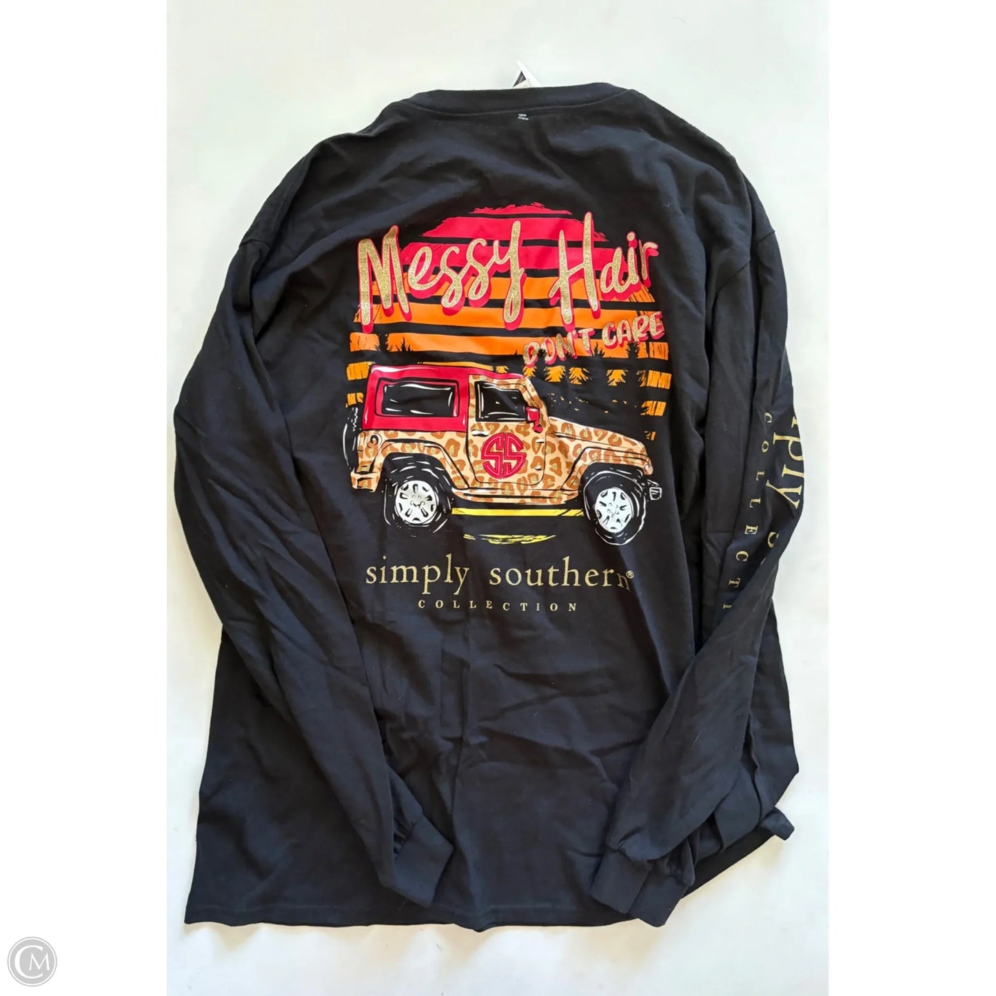 Top Long Sleeve By Simply Southern In Black, Size: Xl