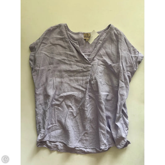 Top Short Sleeve By Como Vintage In Purple, Size: M