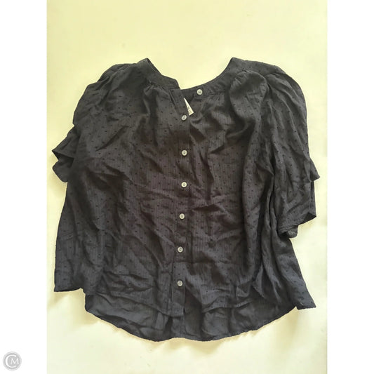 Top Short Sleeve By Loft In Black, Size: M