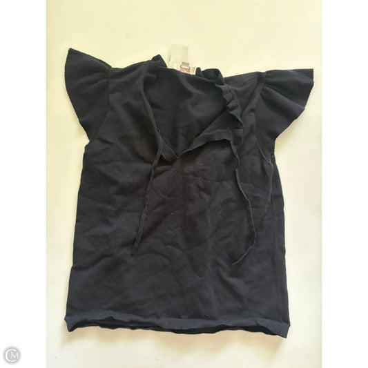 Sweater Short Sleeve By Loft In Black, Size: M