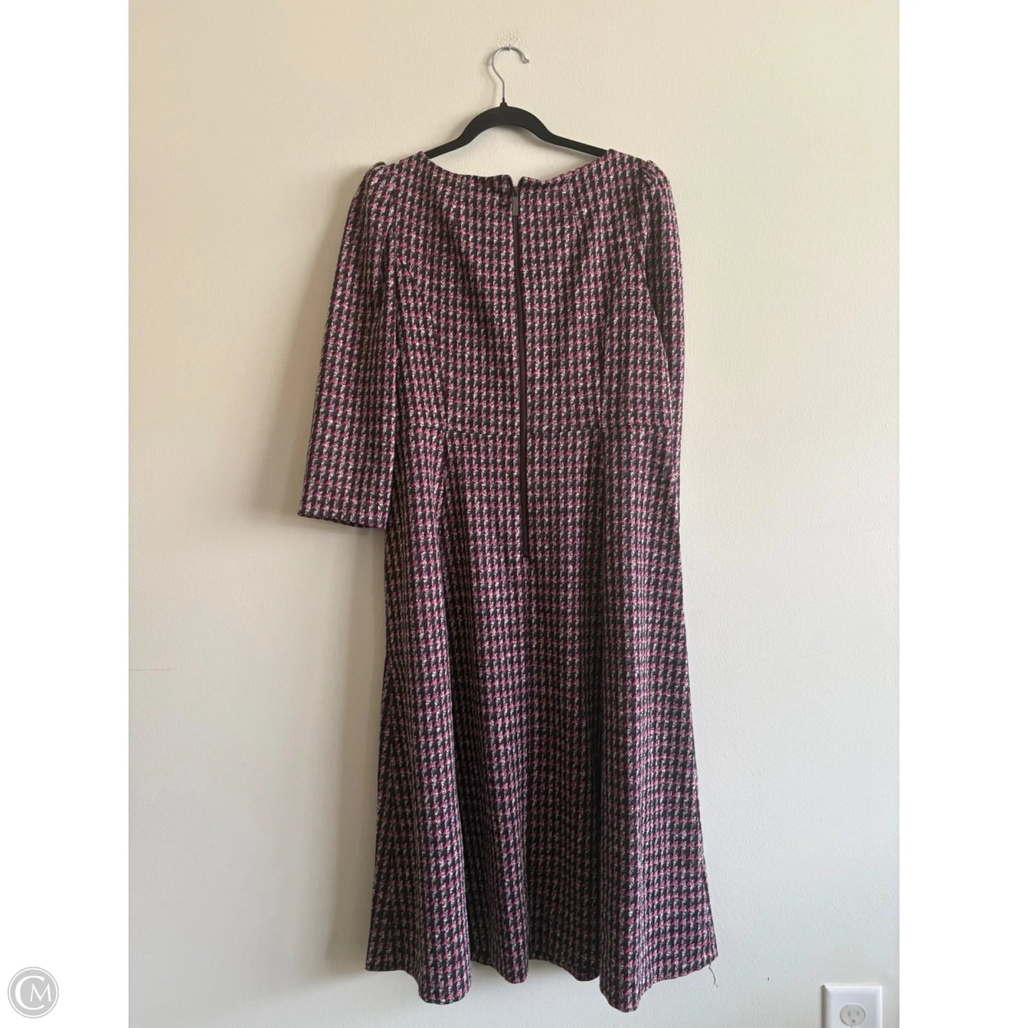 Dress Work By Calvin Klein In Plaid Pattern, Size: 14