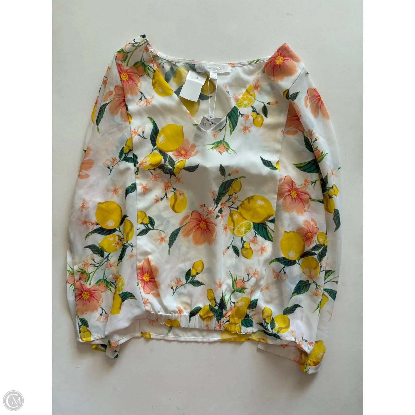 Blouse Long Sleeve By Adyson Parker In Floral Print, Size: L