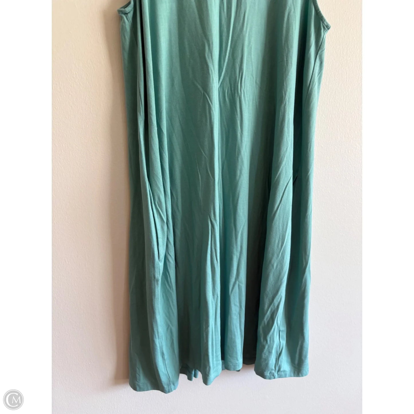 Dress Casual Midi By Time And Tru In Green, Size: M