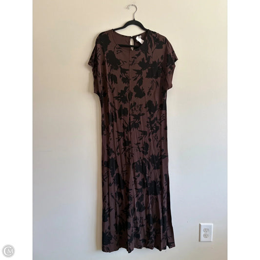 Dress Casual Maxi By Nordstrom In Brown, Size: Xl