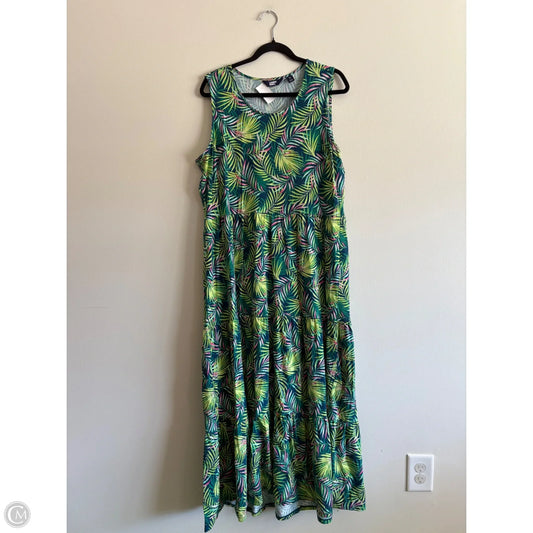 Dress Casual Maxi By Lands End In Multi-colored, Size: 18