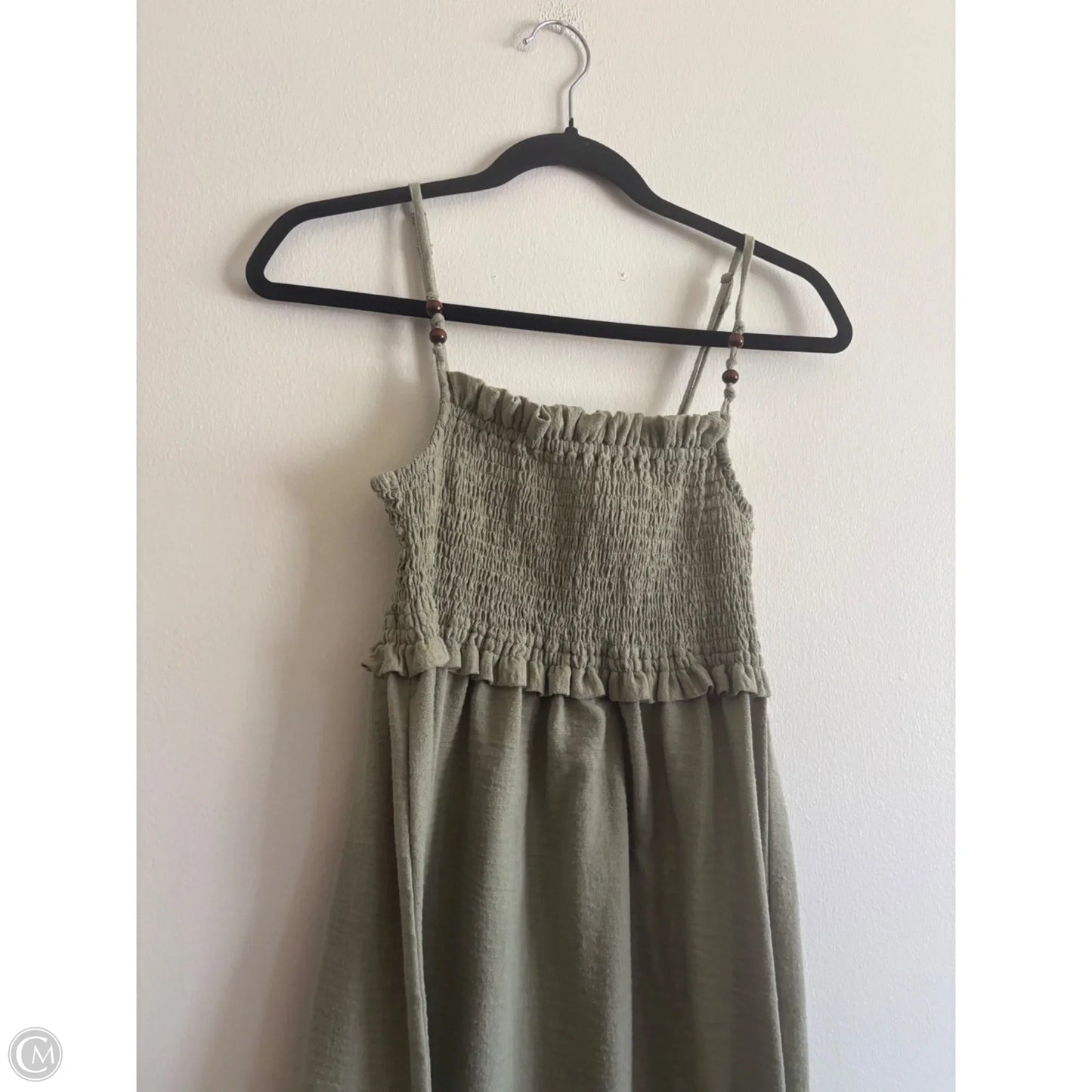 Dress Casual Midi By Zara In Green, Size: M