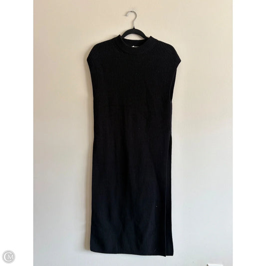 Sweater Short Sleeve By H&m In Black, Size: S