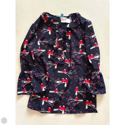 Blouse Long Sleeve By Draper James In Navy, Size: 6