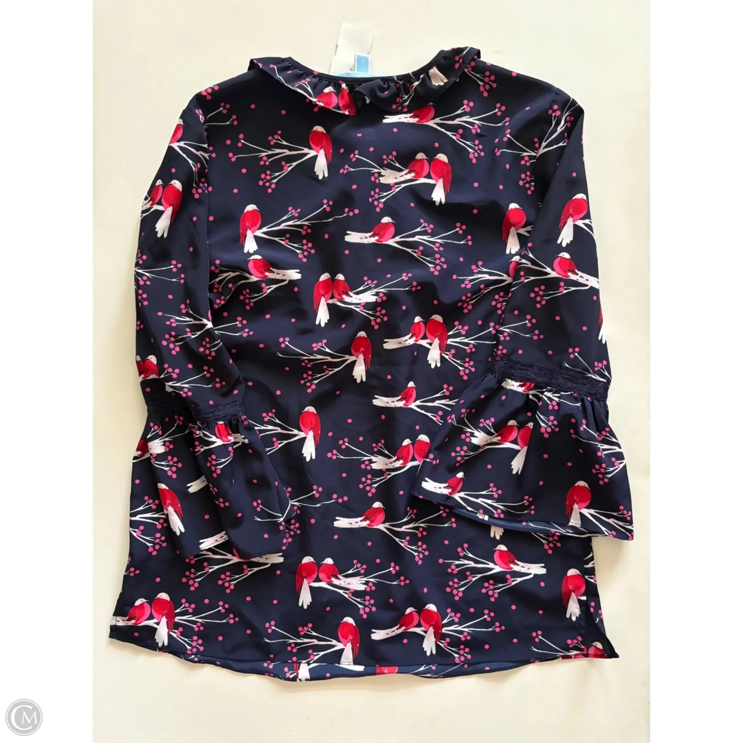Blouse Long Sleeve By Draper James In Navy, Size: 6