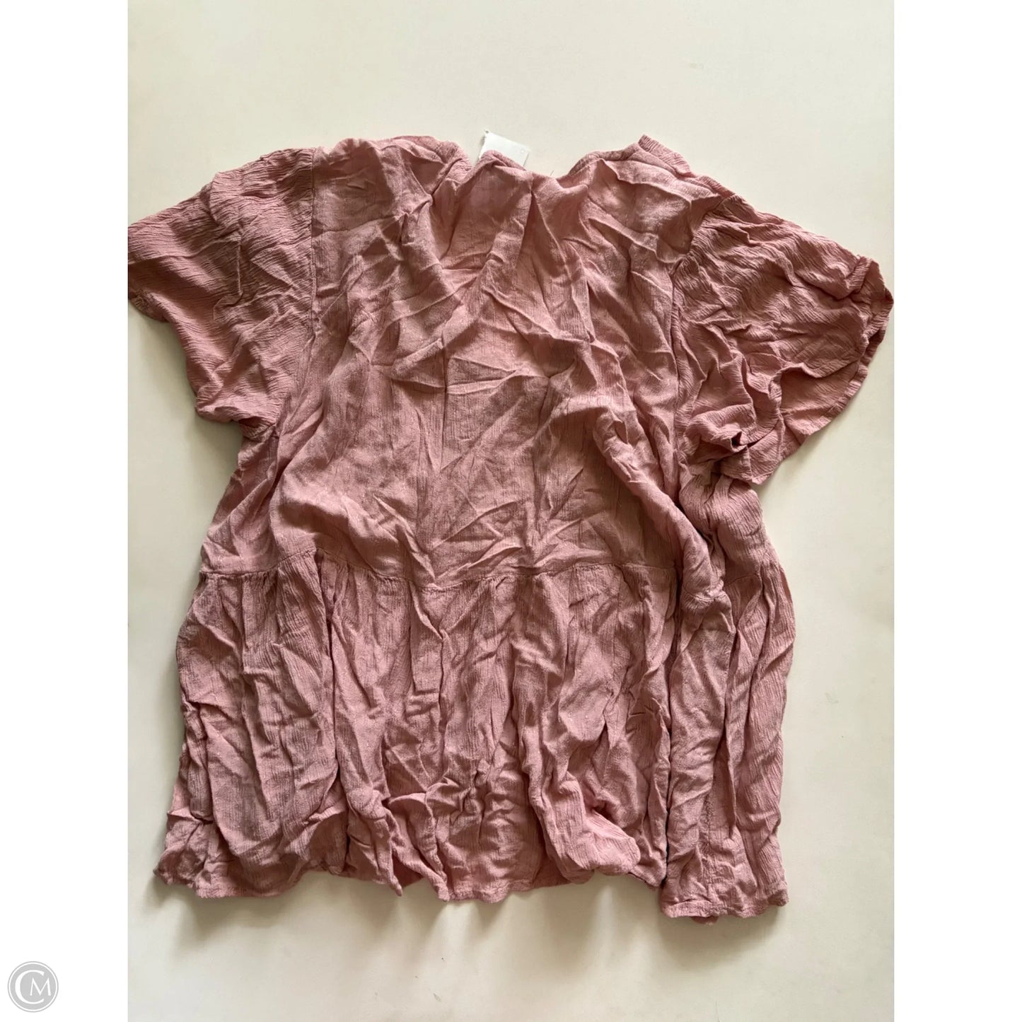 Top Short Sleeve By Final Touch In Pink, Size: 2x
