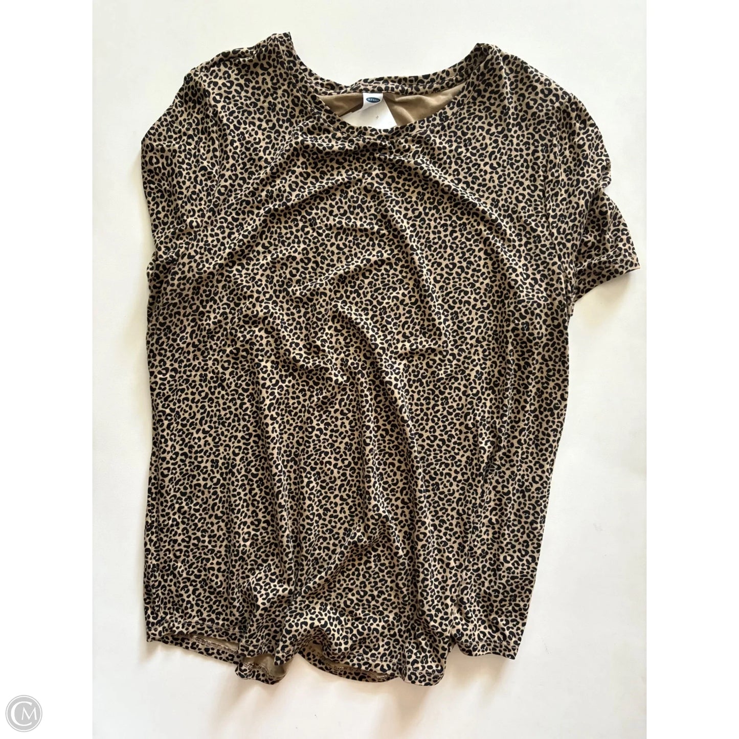 Top Short Sleeve By Old Navy In Animal Print, Size: Xl