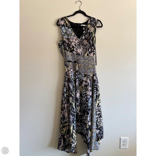 Dress Work By Calvin Klein In Floral Print, Size: 12