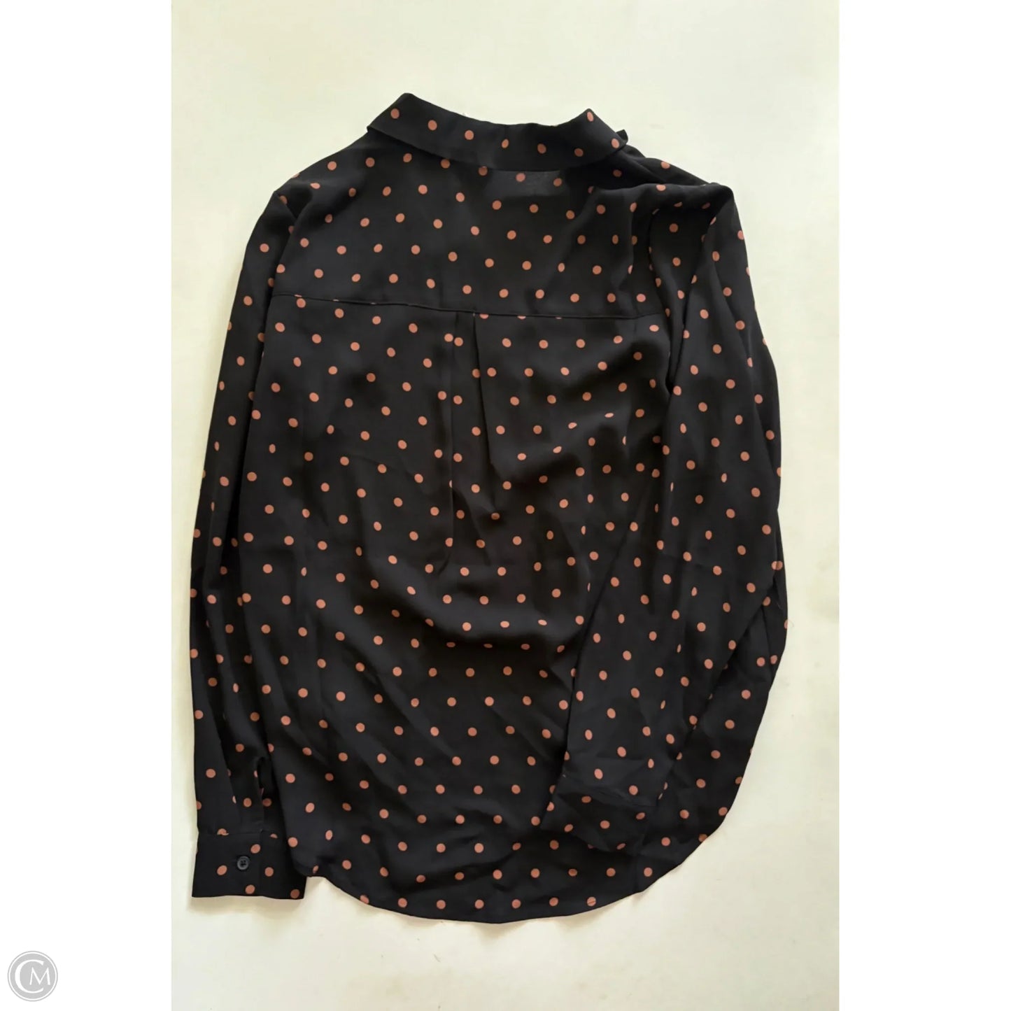 Blouse Long Sleeve By Maurices In Polkadot Pattern, Size: S