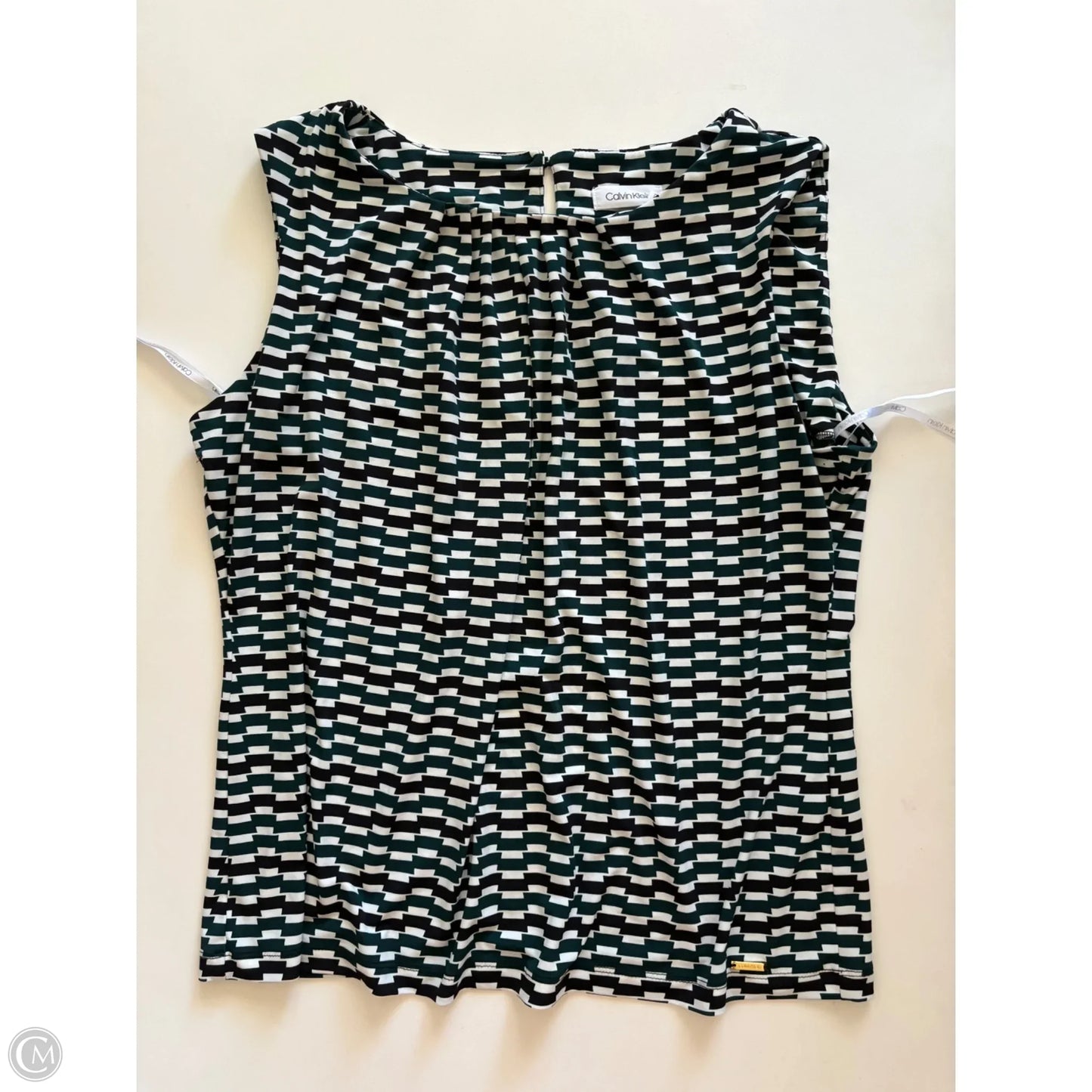 Blouse Sleeveless By Calvin Klein In Green, Size: Xl