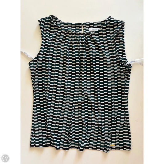 Blouse Sleeveless By Calvin Klein In Green, Size: Xl