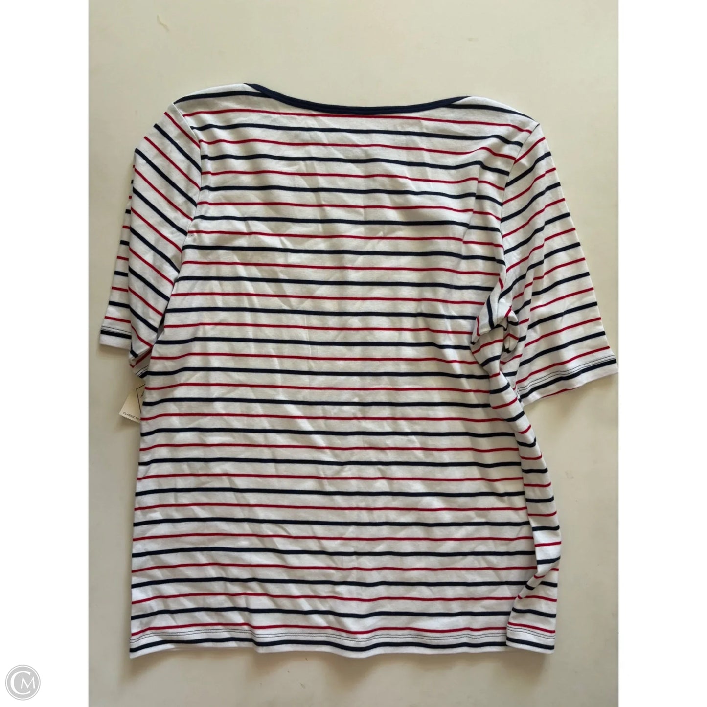 Top Short Sleeve By St Johns Bay In Striped Pattern, Size: Xlp