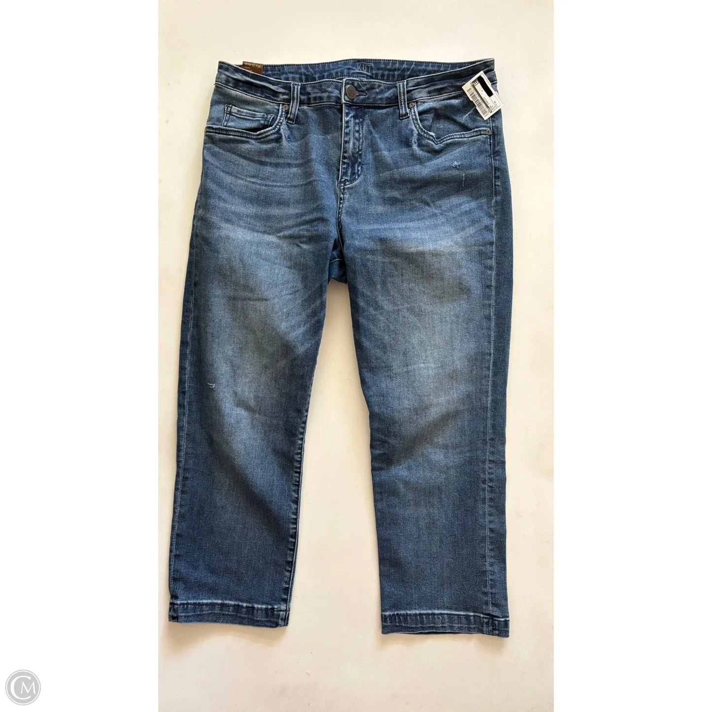 Jeans Straight By Kut In Blue, Size: 14