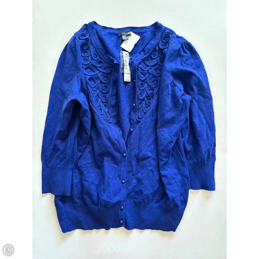 Sweater Cardigan By East 5th In Blue, Size: Xl