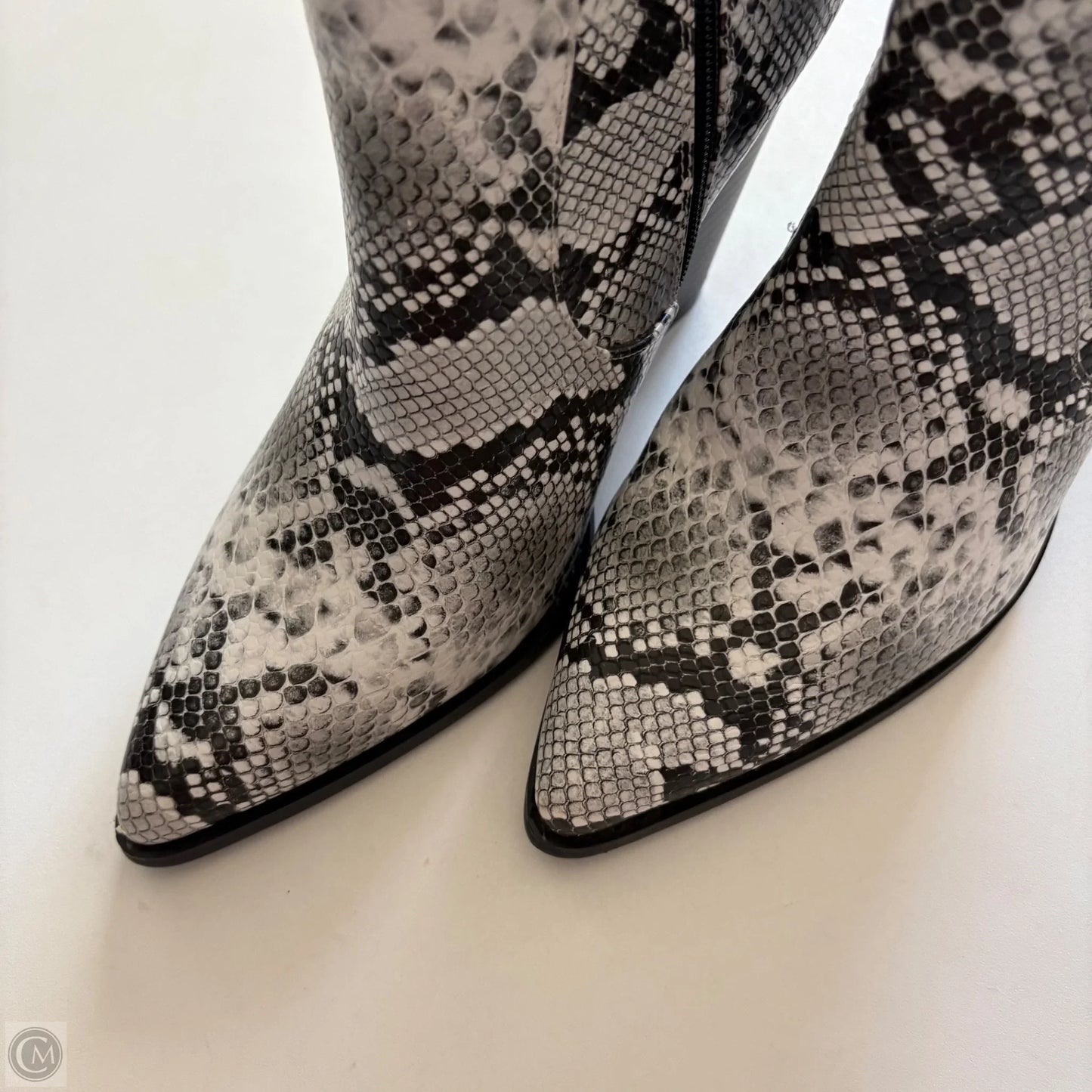 Boots Ankle Heels By Cato In Animal Print, Size: 8.5