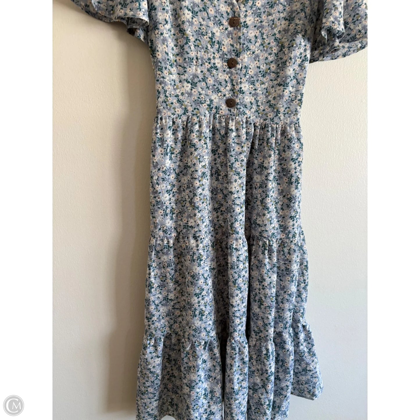 Dress Casual Midi By Monteau In Floral Print, Size: Xs